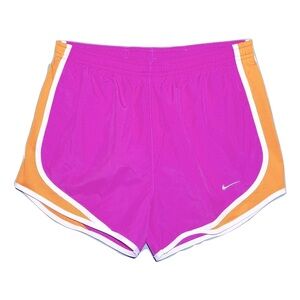 NIKE Women’s Purple & Orange Dri Fit Tempo Running Shorts Size Small